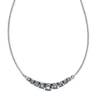 Netto Marken-Discount Zeeme Gemstones Halskette Silber 925 rhodiniert mit 9x Blautopas (beh.) Angebot