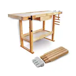 Netto Marken-Discount BAMATO Hobelbank WORK-1520 aus Massivholz Angebot