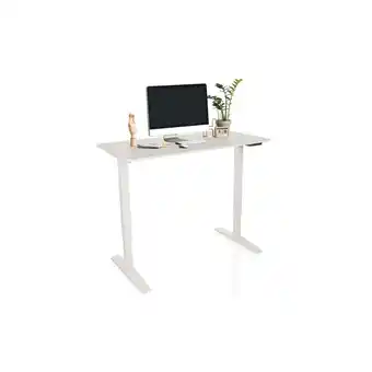 Netto Marken-Discount hjh OFFICE Elektrisch höhenverstellbarer Schreibtisch STAND BASIC MDF Platte, Gestell aus Stahl Angebot