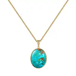 Netto Marken-Discount Zeeme Gemstones Halskette Silber 925 vergoldet 42+5cm lang mit rek. Türkis Angebot