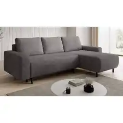 Netto Marken-Discount Wohnlandschaft Ecksofa RIMINI Cord Grau Angebot