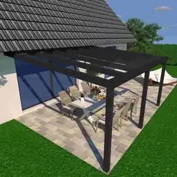 Netto Marken-Discount Schweng Terrassenüberdachung S350, 16mm Polycarbonat, Anthrazit, 7,06m x 3,55m Angebot