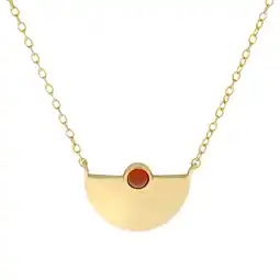 Netto Marken-Discount Zeeme Gemstones Anhänger mit Kette 925/- Sterling Silber vergoldet Angebot