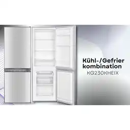 Netto Marken-Discount PKM KG230KHEIX Kühlgefrierkombination 173L Inox silber Kühlschrank LED Angebot
