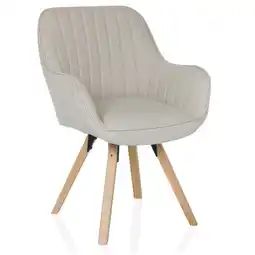 Netto Marken-Discount hjh LIVING Polsterstuhl SCANDI SOFT Stoff mit Armlehnen Angebot