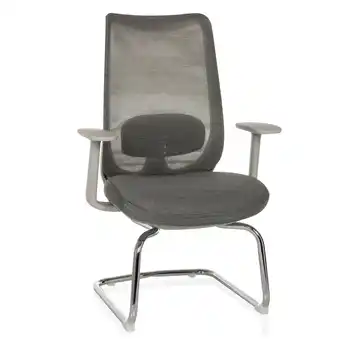 Netto Marken-Discount hjh OFFICE Freischwinger MILESTON V Stoff/Netzstoff mit Armlehnen Angebot