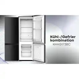 Netto Marken-Discount PKM KHKG173BC schwarz Kühlgefrierkombination 161L Kühlschrank LED Angebot