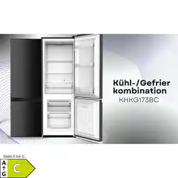 Netto Marken-Discount PKM KHKG173BC schwarz Kühlgefrierkombination 161L Kühlschrank LED Angebot