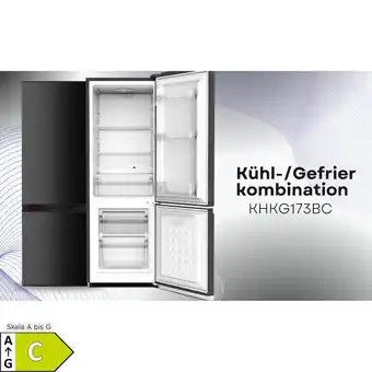 Netto Marken-Discount PKM KHKG173BC schwarz Kühlgefrierkombination 161L Kühlschrank LED Angebot