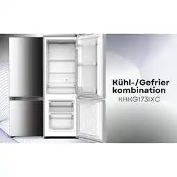Netto Marken-Discount PKM KHKG173IXC Inox Kühlgefrierkombination 161L Kühlschrank LED Angebot
