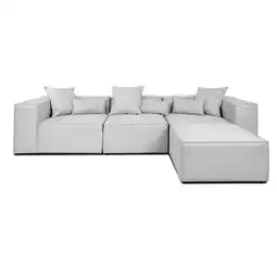Netto Marken-Discount HOME DELUXE Modulares Sofa VERONA L Hellgrau - versch. Ausführungen Angebot