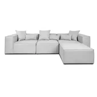 Netto Marken-Discount HOME DELUXE Modulares Sofa VERONA L Hellgrau - versch. Ausführungen Angebot
