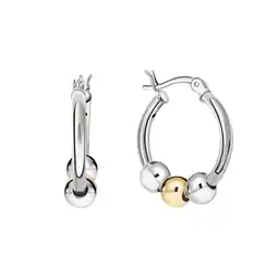 Netto Marken-Discount Zeeme Silber Creolen 925/- Sterling Silber rhodiniert/rosé Angebot