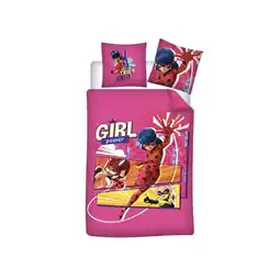 Netto Marken-Discount Miraculous Ladybug Kinderbettwäsche Set – Baumwolle Bettbezug 140x200 cm & Kissenbezug 65x65 cm Angebot