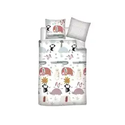 Netto Marken-Discount Kinder-Bettwäsche Set mit Tierdesigns – Baumwolle 140x200 cm Bettbezug & Kissenbezug 65x65 cm Angebot