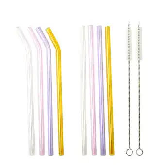Netto Marken-Discount LA VAGUE Wiederverwendbares Glastrinkhalm-Set mixed pastell SMOOTHIE PARTY Angebot