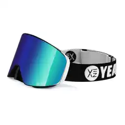 Netto Marken-Discount YEAZ Magnet-Ski-Snowboardbrille grün verspiegelt/silber APEX Angebot