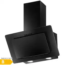 Netto Marken-Discount Dunstabzugshaube KH-GSH-60B Glas schwarz Kopffreihaube LED 60cm Schräg Angebot