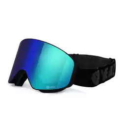 Netto Marken-Discount YEAZ Magnet-Ski-Snowboardbrille grün verspiegelt/schwarz APEX Angebot