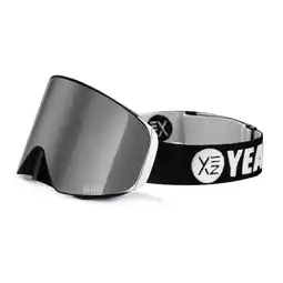 Netto Marken-Discount YEAZ Magnet-Ski-Snowboardbrille silber verspiegelt/silber APEX Angebot