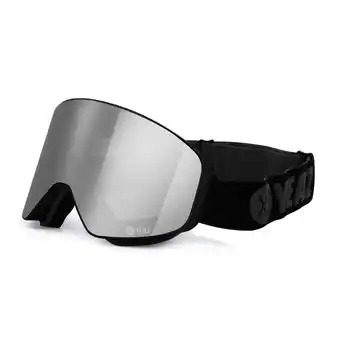 Netto Marken-Discount YEAZ Magnet-Ski-Snowboardbrille silber verspiegelt/schwarz APEX Angebot