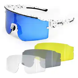 Netto Marken-Discount YEAZ Sport-Sonnenbrille Weiß/Blau SUNTHRILL Set Angebot