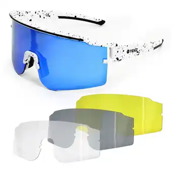 Netto Marken-Discount YEAZ Sport-Sonnenbrille Weiß/Blau SUNTHRILL Set Angebot