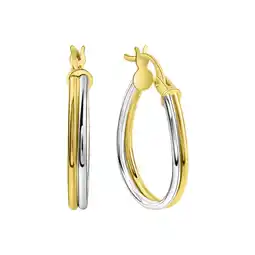 Netto Marken-Discount Fascination by Ellen K. Creolen 375/- Gelbgold bicolor 2rhg. glanz Angebot