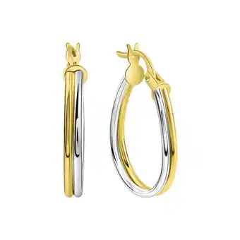 Netto Marken-Discount Fascination by Ellen K. Creolen 375/- Gelbgold bicolor 2rhg. glanz Angebot