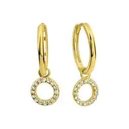 Netto Marken-Discount Fascination by Ellen K. Klappcreolen 585/- Gelbgold Weißtopas Angebot