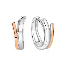 Netto Marken-Discount Zeeme Basic Klappcreolen 925/- Sterling Silber rhodiniert/rosé Angebot
