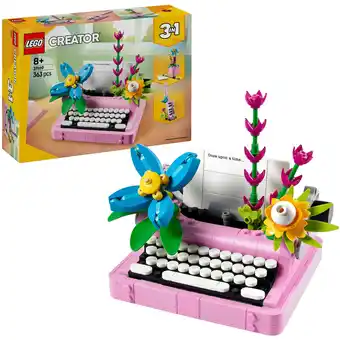 Netto Marken-Discount LEGO Konstruktionsspielzeug Creator 3-in-1 Schreibmaschine mit Blumen Angebot