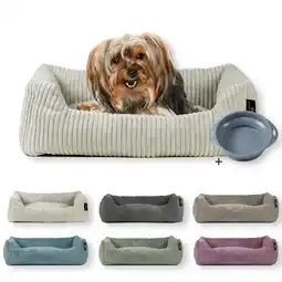 Netto Marken-Discount Rohrschneider Tierbett Cordstoff breit Gr. 1 taupe + faltbarer Reisenapf Angebot