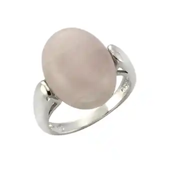 Netto Marken-Discount Zeeme Gemstones Ring 925 Sterling Silber rhodiniert mit echtem Rosenquarz 16x12mm Angebot