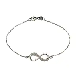Netto Marken-Discount Zeeme Silber Armband Silber 925 mit Unendlichkeitszeichen 19cm lang Angebot