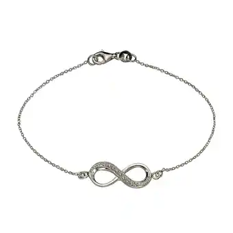 Netto Marken-Discount Zeeme Silber Armband Silber 925 mit Unendlichkeitszeichen 19cm lang Angebot