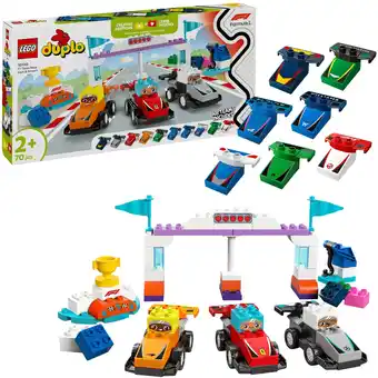 Netto Marken-Discount LEGO Konstruktionsspielzeug DUPLO F1 Team Rennautos mit Rennfahrern Angebot