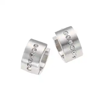 Netto Marken-Discount Zeeme Stainless Steel Creolen Edelstahl Kristall weiß 13mm Durchmesser Angebot