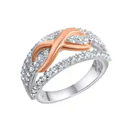 Netto Marken-Discount Zeeme Silber Ring Silber 925 zweifarbig mit Unendlichkeits-Motiv Angebot