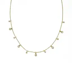 Netto Marken-Discount Zeeme Silber Halskette Silber 925 vergoldet mit Zirkonia weiß Angebot