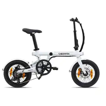Netto Marken-Discount Chrisson Ertos 16 E Bike Klapprad Damen Herren 130 - 180 cm Pedelec 16 Zoll 7 Gänge weiß Angebot