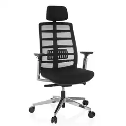 Netto Marken-Discount hjh OFFICE High End Bürostuhl SPINIO ELITE Stoff/Netzstoff mit Armlehnen (höhenverstellbar) Angebot