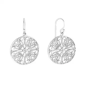 Netto Marken-Discount Zeeme Silber Ohrringe 925 Sterling Silber rhodiniert mit Zirkonia weiß Angebot