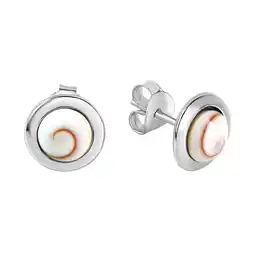 Netto Marken-Discount Zeeme Pearls Ohrringe Silber 925 rhodiniert mit weißer Muschel Angebot