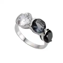 Netto Marken-Discount Zeeme Silber Ring 925 Sterling Silber Zirkonia mehrfarbig Angebot