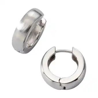 Netto Marken-Discount Zeeme Basic Ohrringe Silber 925 rhodiniert mattiert 18mm Durchmesser Angebot