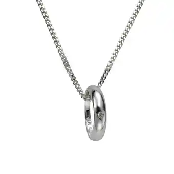 Netto Marken-Discount Zeeme for Kids Halskette 925 Silber Taufring mit Diamant 0,01ct Angebot