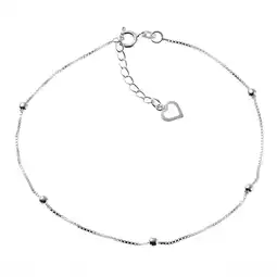 Netto Marken-Discount Zeeme Basic Fußkette Silber 925 mit Herz-Motiv 22,5+2cm lang Angebot