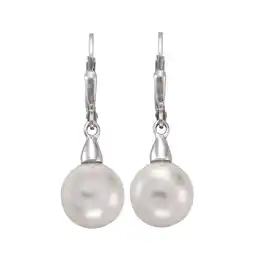 Netto Marken-Discount Zeeme Pearls Ohrringe Silber 925 rhodiniert mit weißer Muschelkernperle Angebot