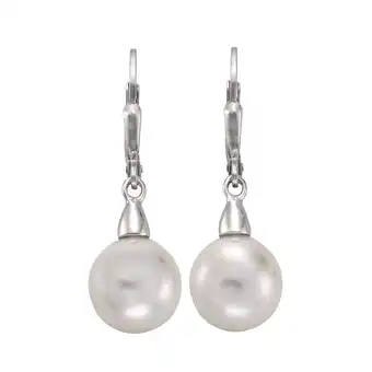 Netto Marken-Discount Zeeme Pearls Ohrringe Silber 925 rhodiniert mit weißer Muschelkernperle Angebot